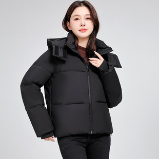 90绒子含量学生党羽绒服女士冬装外套情侣加厚保暖韩版连帽面包服