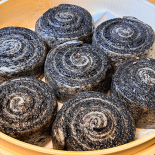 馍婆婆 手工黑芝麻千层卷破酥花卷面食早餐速冻山东馒头加热即食