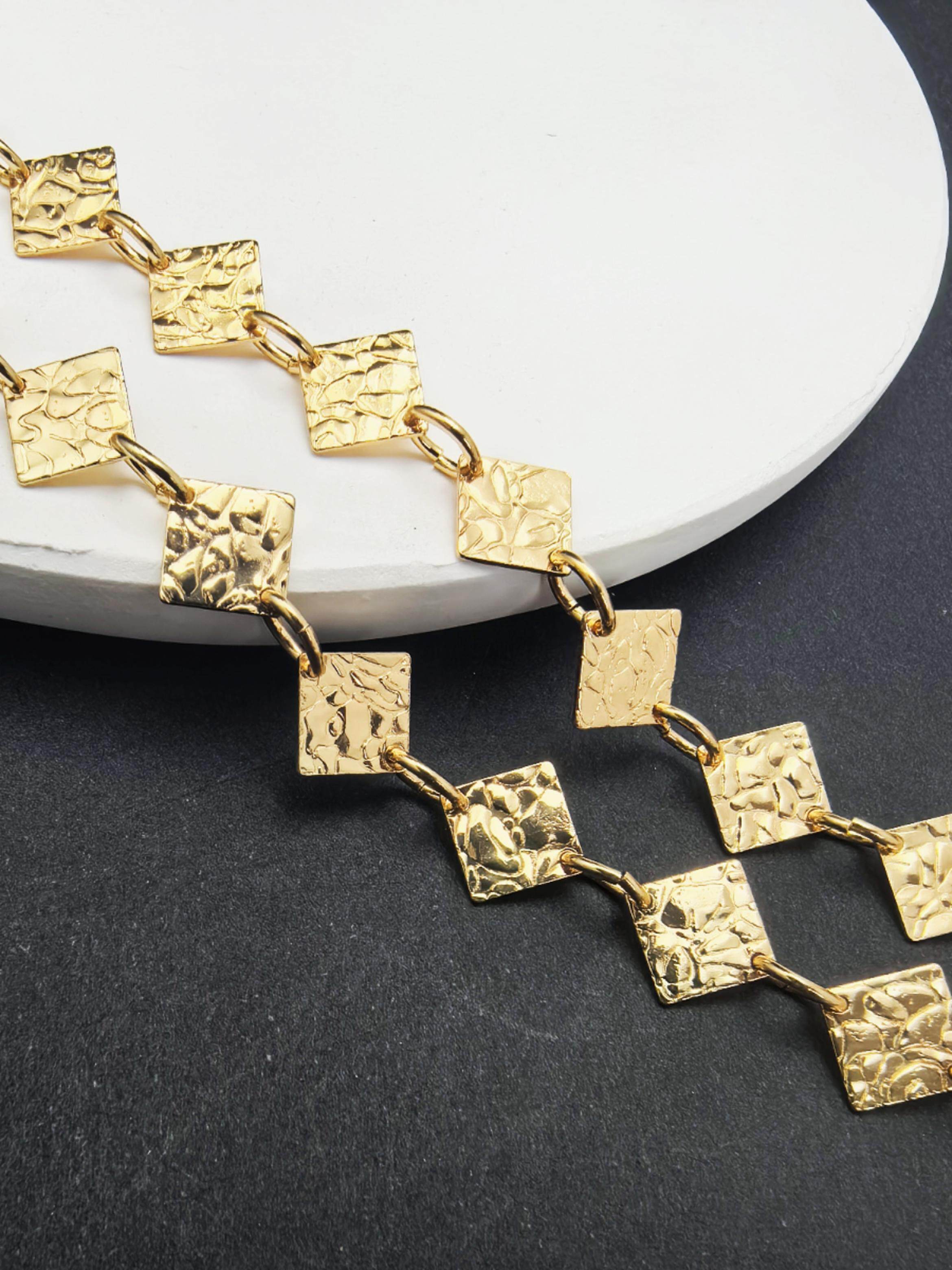 DIY MATERIAL: ULTRA-THICK DIAMOND PATTERN COPPER SHEET HANDMADE CHAIN NECKLACE EARRINGS CLOTHING INTERIOR DECORATION ACCESSORIES HANGING CHAIN