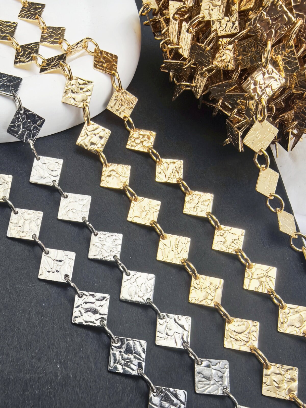 DIY MATERIAL: ULTRA-THICK DIAMOND PATTERN COPPER SHEET HANDMADE CHAIN NECKLACE EARRINGS CLOTHING INTERIOR DECORATION ACCESSORIES HANGING CHAIN
