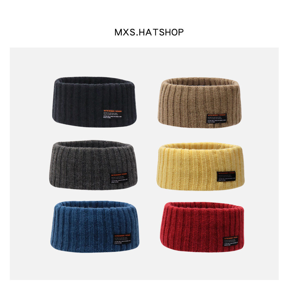 日系复古宽边针织毛线发带男女百搭洗脸绑发箍个性标潮牌运动头带