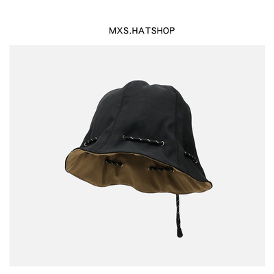 日式复古渔夫帽斜挎钱袋帽