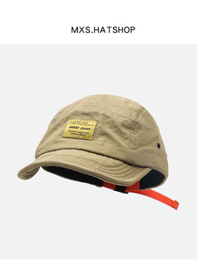 mxs潮帽~日系复古短檐帽女春夏季户外速干帽子男遮阳防晒鸭舌帽潮