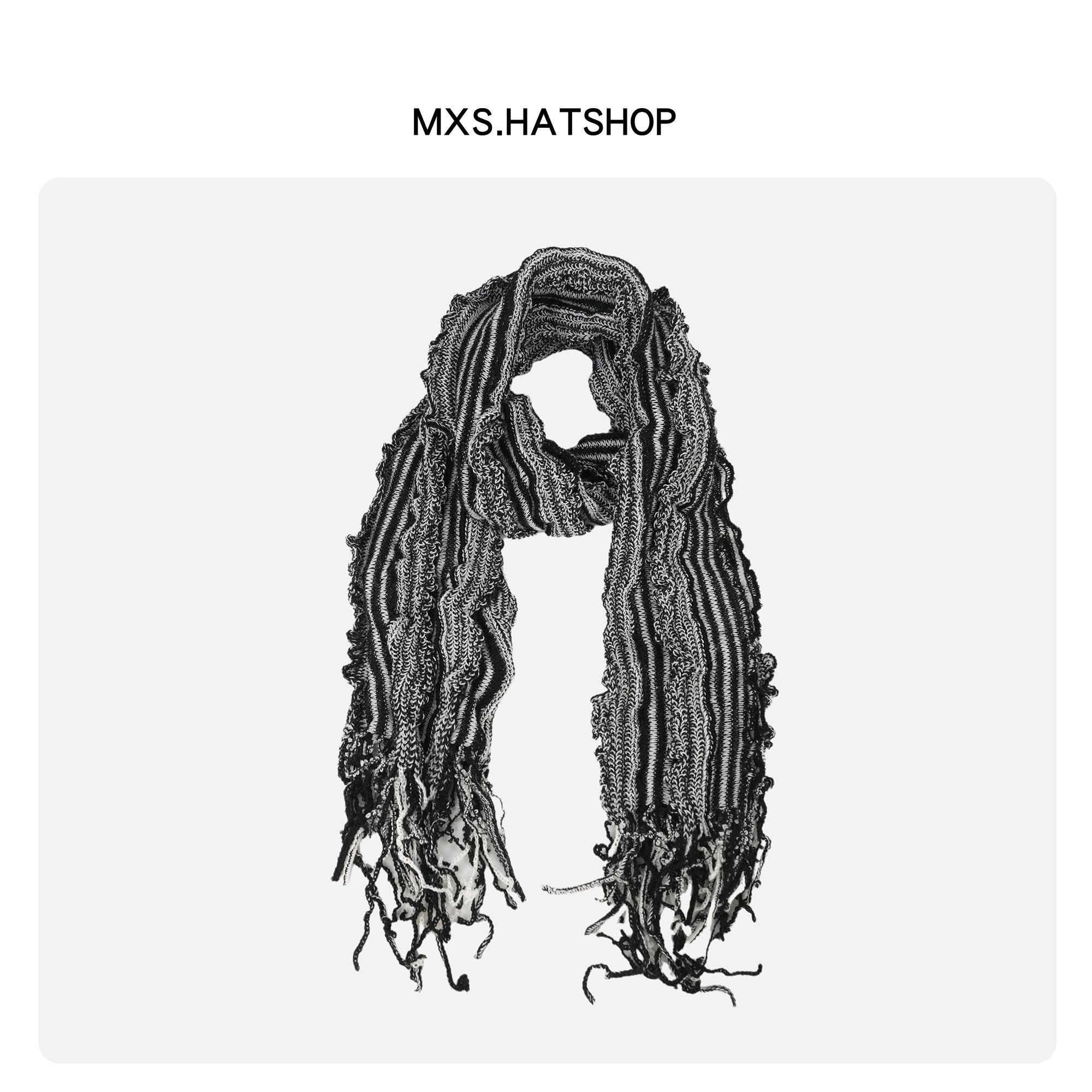 秋冬季复古花边褶皱流苏围巾