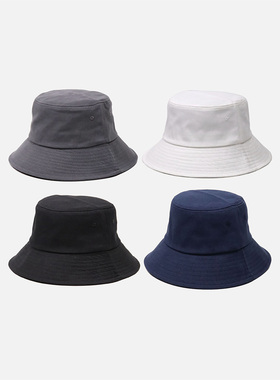 mxs潮帽~日常基础百搭黑白灰色帽子女休闲盆帽男日系防晒渔夫帽夏