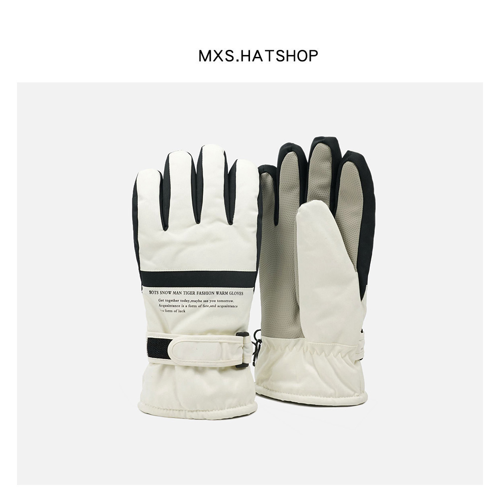 冬天加绒加厚滑雪手套