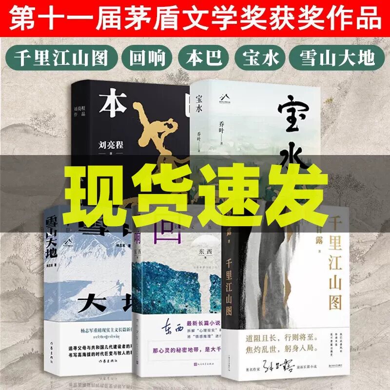 第十一届茅盾文学奖作品全套共5册 本巴刘亮程+千里江山图孙甘露+宝水乔叶+回响东西+雪山大地杨志军 现当代文学散文随笔畅销书籍使用感如何?