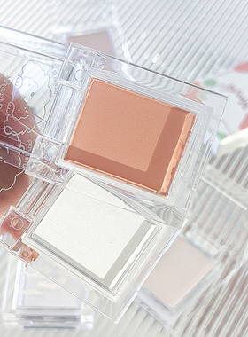 高光单色眼影盘粉提亮修容一体盘纯白色神仙立体脸部修饰珠光细粉