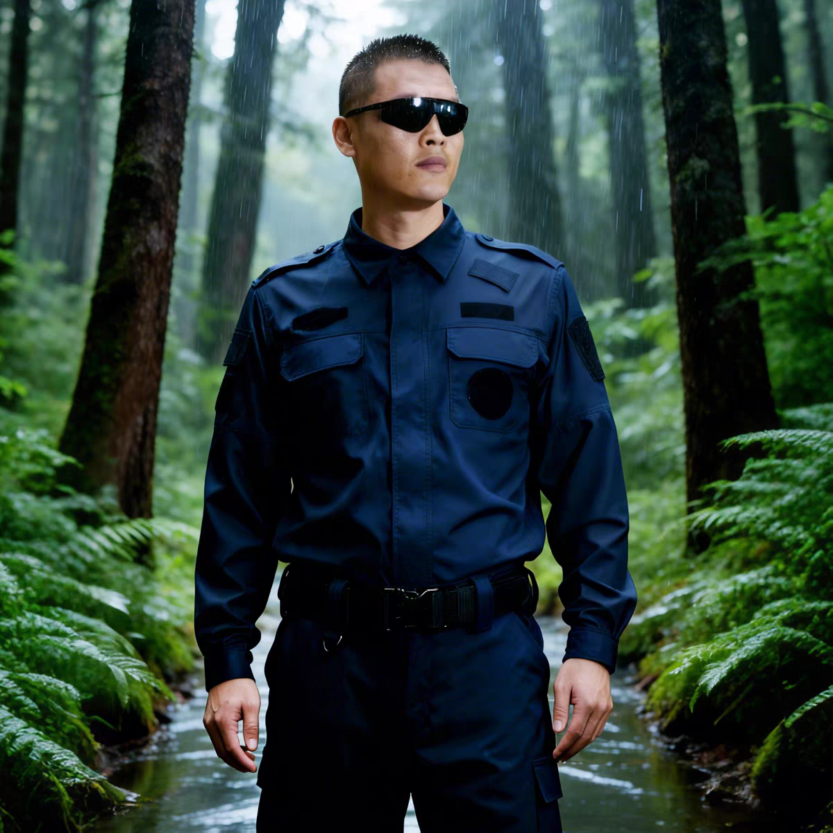 朗森凯战魂夏季速干战术服作训服套装男多口袋弹力制服工装衬衫