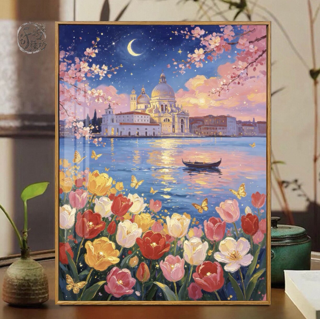 仲夏之梦花海十字绣新款治愈系欧式城堡风景线绣客厅玄关diy刺绣