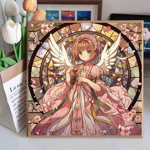 古典玻璃魔卡少女十字绣新款高级感治愈可爱线绣客厅卧室刺绣diy