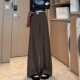 裤 直筒裤 女春秋季 咖色西装 2026年新款 春秋高腰窄版 垂感宽松阔腿裤