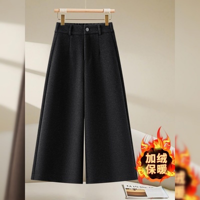 超火的糯米裤加绒加厚直筒裤子-