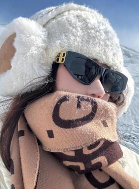 美式复古猫眼墨镜女高级感