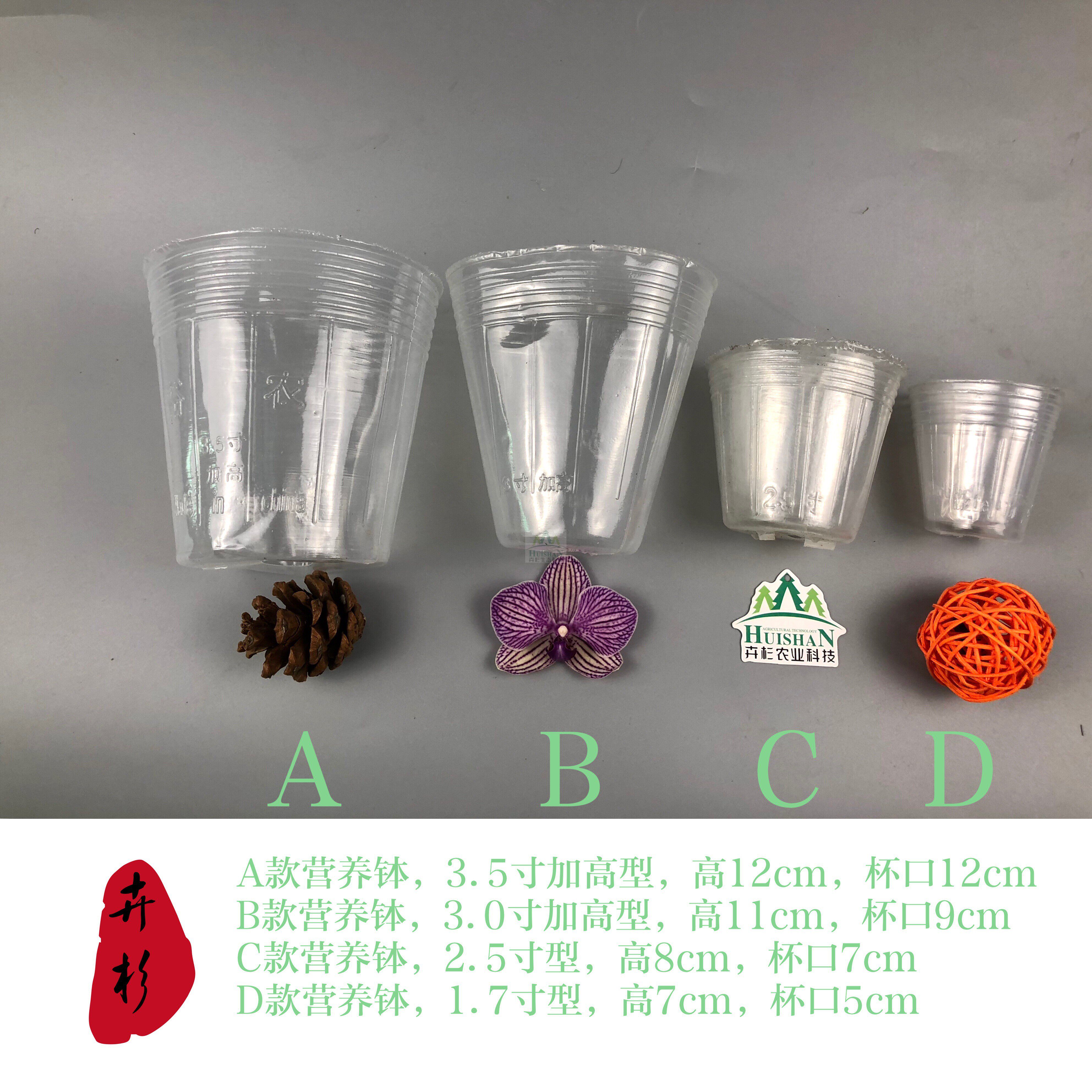 蝴蝶兰石斛营养杯育苗杯白色营养钵育苗袋种植杯透明杯子