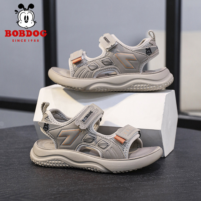 巴布豆儿童露趾凉鞋2026新款夏季中大童软底防滑男孩速干沙滩鞋