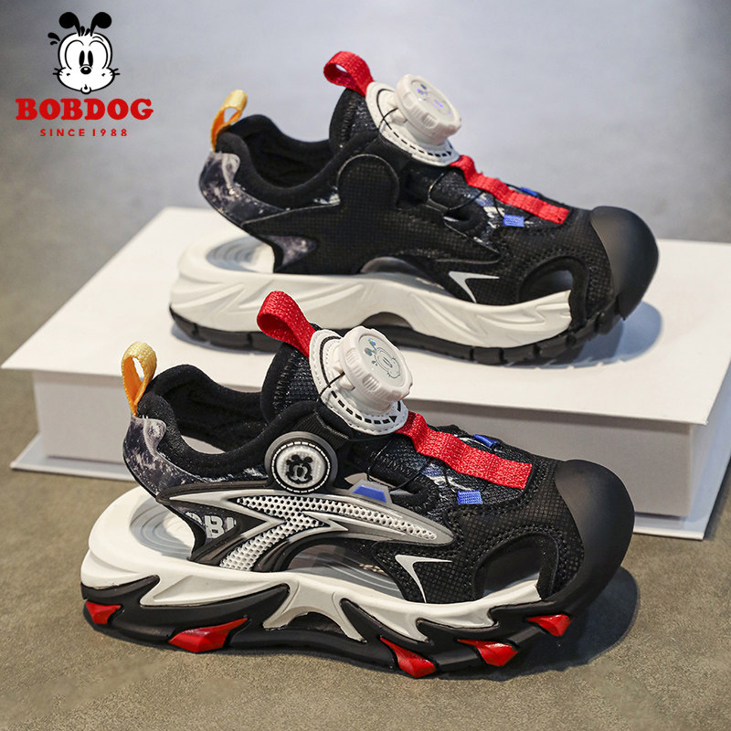 巴布豆男童包头凉鞋2026夏季新款小中大童防踢儿童男孩炫酷沙滩鞋