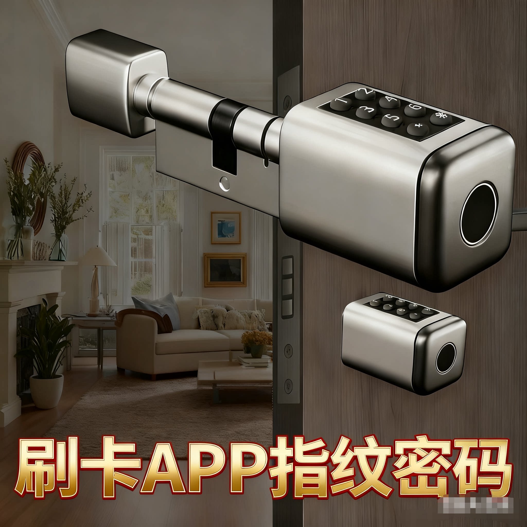 涂鸦智能锁芯蓝牙指纹锁刷卡锁密码断桥铝门锁心葫芦芯机械锁改装