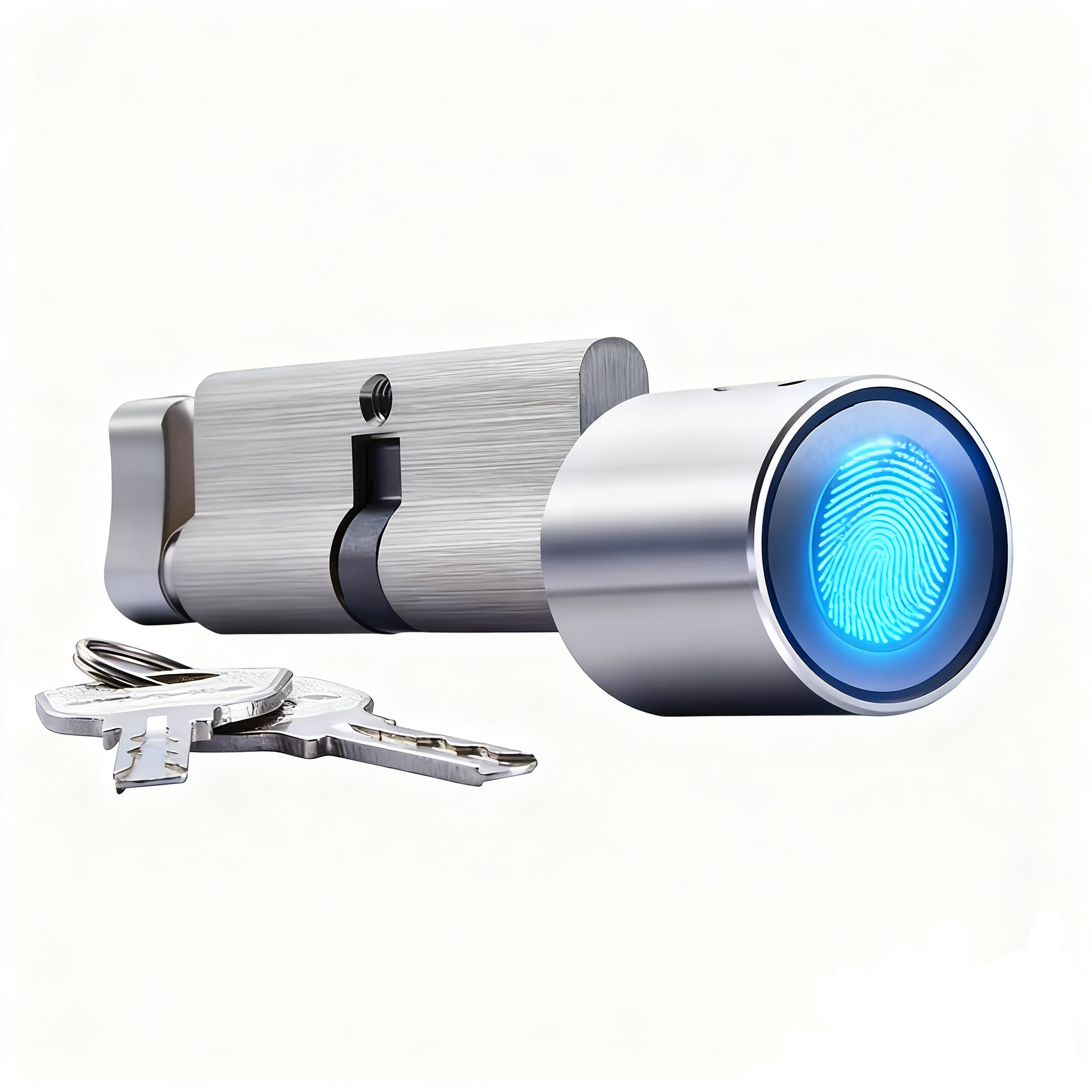 智能锁芯免拆替换防盗门执手大锁芯手机蓝牙APP管理纯铜指纹锁芯