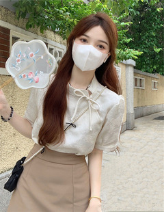 小个子夏装旗袍俏皮活泼女装高级感气质新中式中国风女上衣