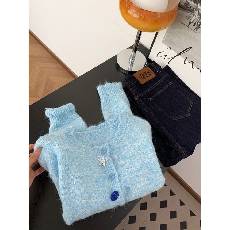 温柔风软糯高级感针织开衫毛衣女2025春秋薄款百搭小个子长袖外套