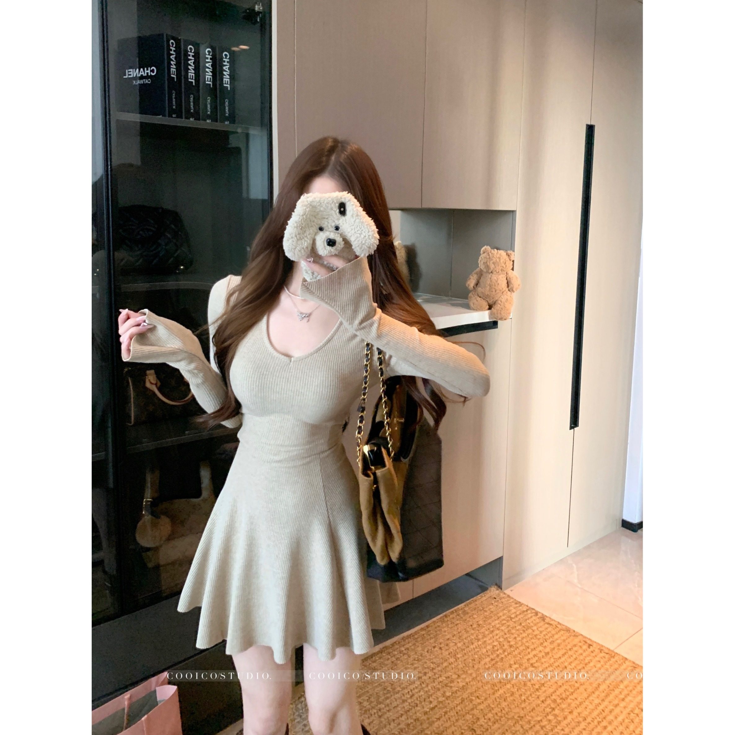 法式优雅温柔风收腰显瘦短裙
