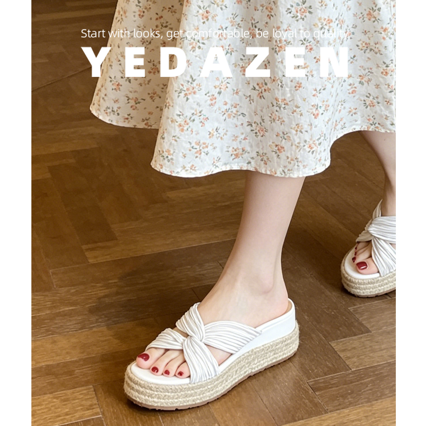 2026新款坡跟凉拖女夏外穿时尚高级感内增高露趾凉鞋高跟鞋防水台