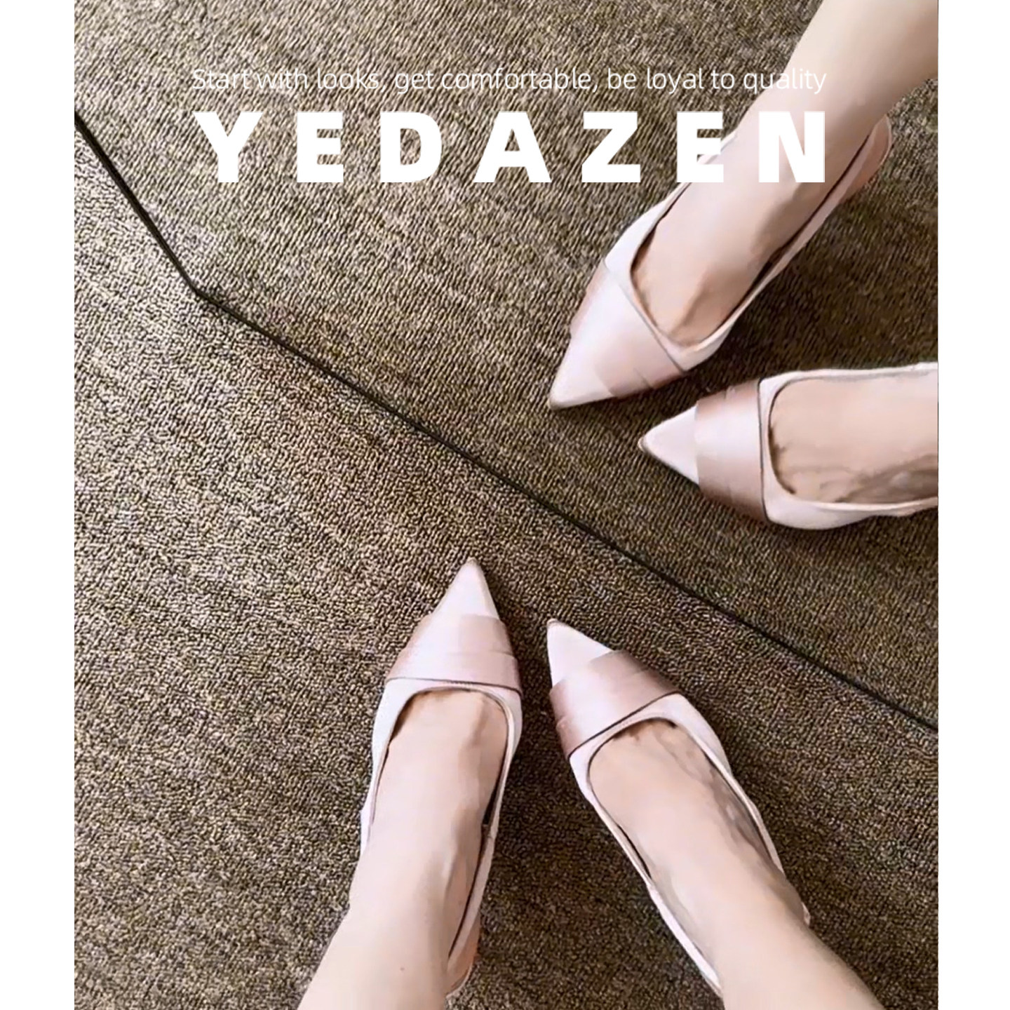 粉色粗跟高跟鞋防水台尖头凉鞋女款2026新款夏季不累脚绝美凉单鞋