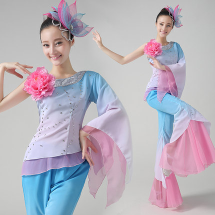 新款风酥雨忆古典舞蹈演出服装秧歌服饰民族舞台演出服装表演服饰