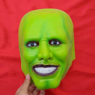 万圣节恐怖头套变相怪杰金凯瑞电影舞会面具 乳胶魔鬼拍照道具