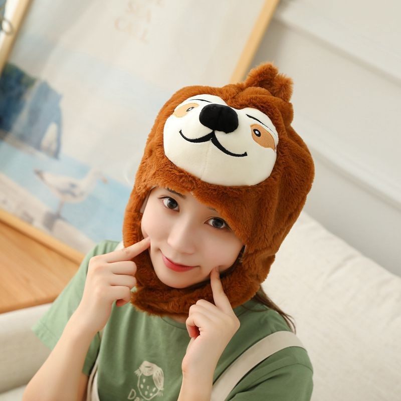 树懒头套可爱搞怪卡通动物毛绒帽拍照表演道具少女心创意,模玩/动漫/周边/娃圈三坑/桌游,面具/头套,淘宝优惠券,粉丝福利购,淘宝优惠卷