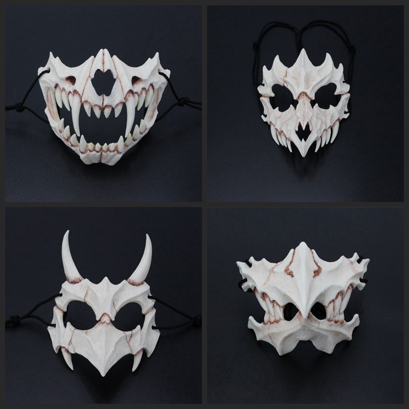 龙神面具 万圣节恐怖道具鵺cos猛虎夜叉日本作家倉戸みと龙神面具