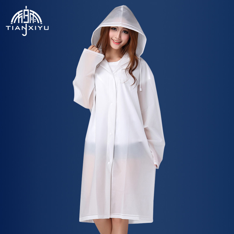 durable thick EVA women men raincoat waterproof cap poncho