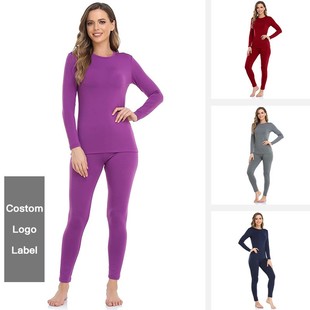 Underwear Women Fleece winter Top Thermal Line Bottom autumn