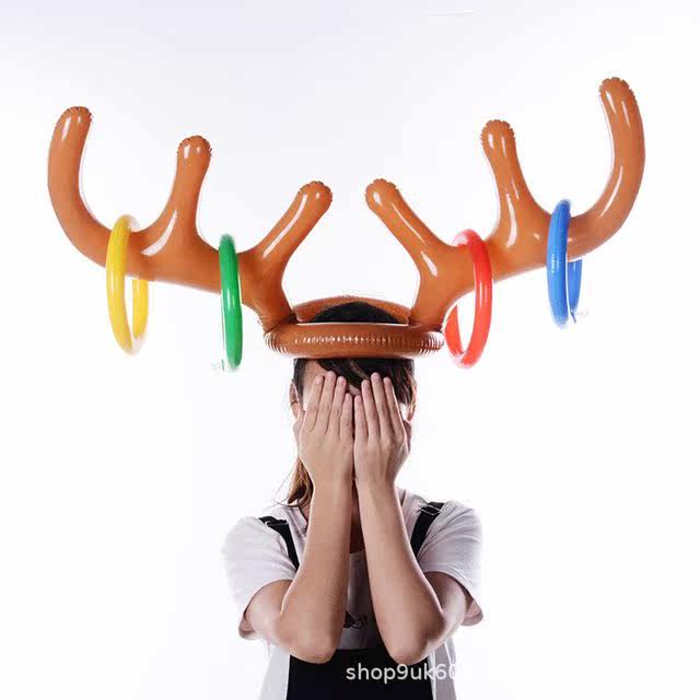 Santa Funny Reindeer Antler Christmas Toy Inflatable Reindee在类目 玩具/童车/益智/积木/模型, 电子/发光/充气/整蛊玩具, 塑料充气玩具（其他材质勿放）中 - 来自Buy2taobao.com提供专业的淘宝代购服务