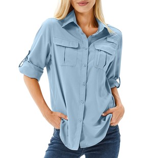 Shirt Quick Dry Women Gardening Protection Hiking blouse Sun