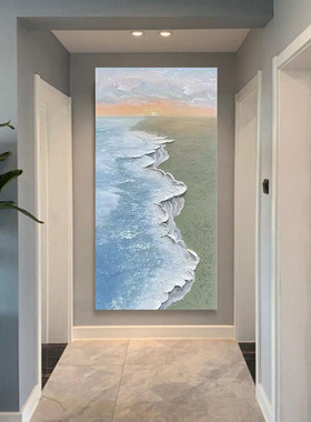 大芬村纯手绘油画现代风景奶油玄