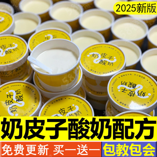 奶皮子酸奶配方手工酸奶制作教程发酵做法纯奶紫光园同口味商用