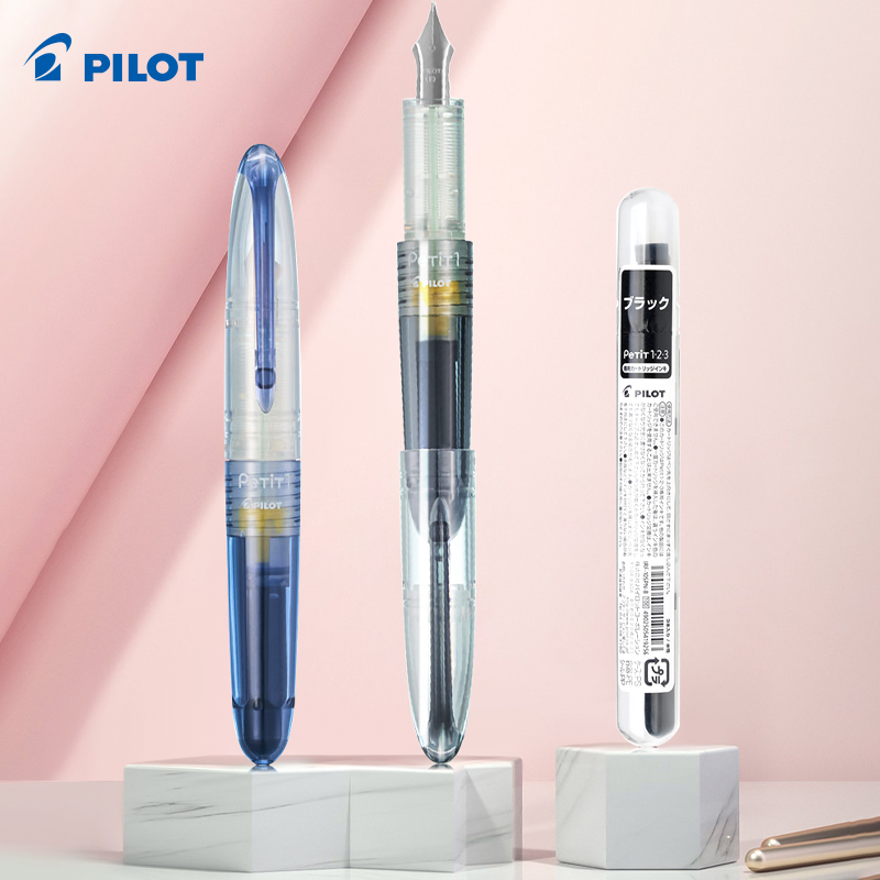 日本百乐PILOT元气小钢笔透明迷你8色小学生钢笔练字万年笔可替换