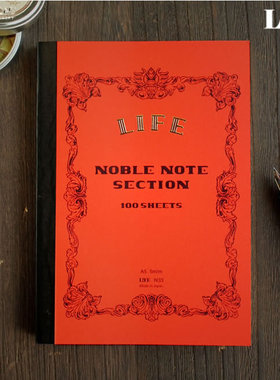 LIFE NOBLE NOTE钢笔可书写学习笔记本记事本 护眼奶油色内页本