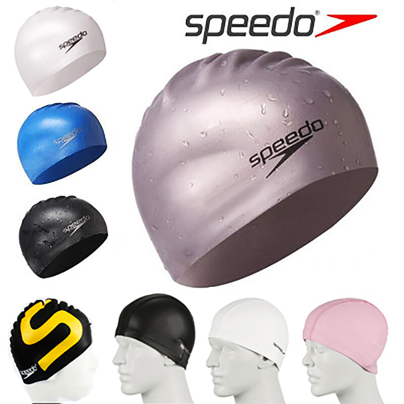 speedo男女士大号防水泡泡游泳帽