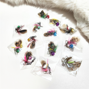 【9.9包邮】猫玩具小飞虫逗猫棒替换头仿真昆虫羽毛解闷互动玩耍