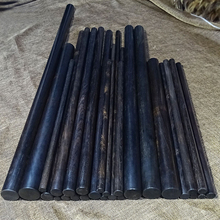 紫光檀圆棒木料黑檀实木杆红木紫檀木棍硬木擀原木手把件红木小料