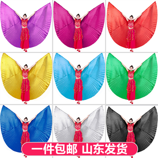 定做肚皮舞儿童金翅道具成人大金翅演出翅膀舞蹈服360度彩色披风