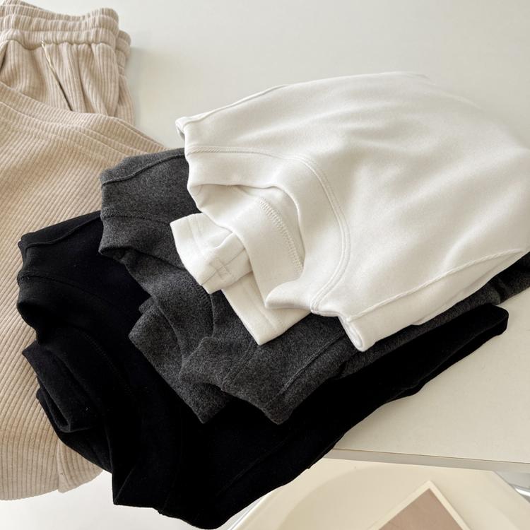 立领双面绒圆弧下摆小蛮腰