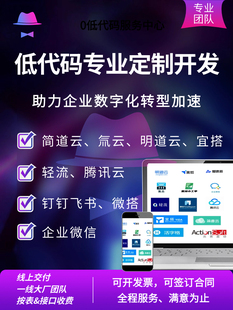 明道云氚云钉钉宜搭飞书应用开发简道云CRM帆软低代码搭建实施ERP
