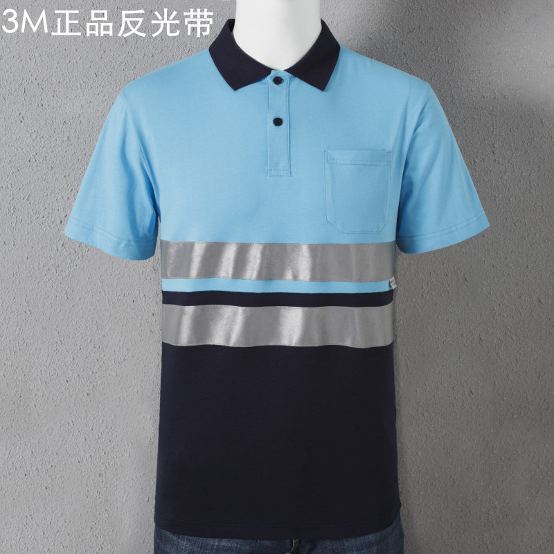 3m反光纯棉夏季polo印字建筑