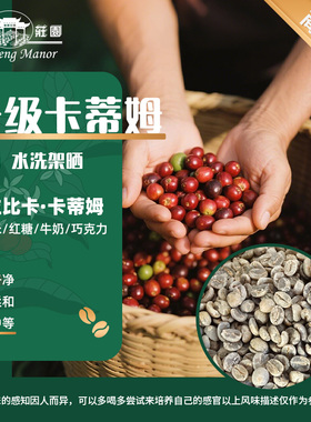 高晟庄园 一级咖啡生豆1000G云南咖啡豆黑咖摩卡拿铁意式特浓油脂
