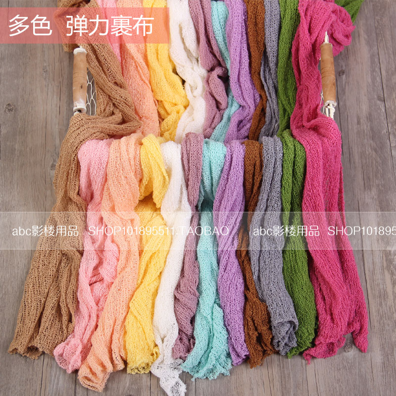 适合多种新生儿包裹造型，颜色多棉纱裹布，柔软飘垂弹性好