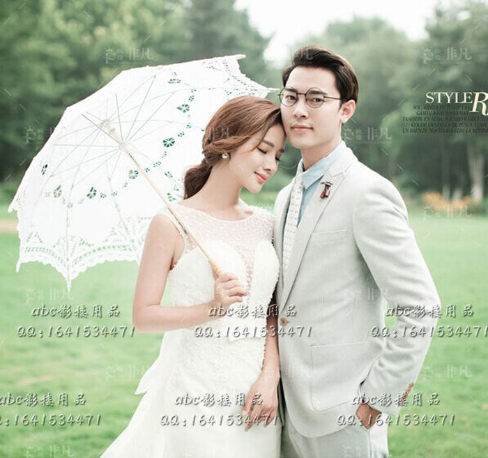 绣花婚庆伞2018新款影楼婚纱摄影道具主题写真拍照蕾丝伞新娘伞